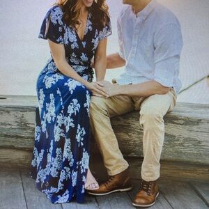 Floral wrap maxi dress